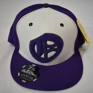 Stall & Dean Mens Purple & White Oxford Fitted Hat Cap New With Tags 7 1/2